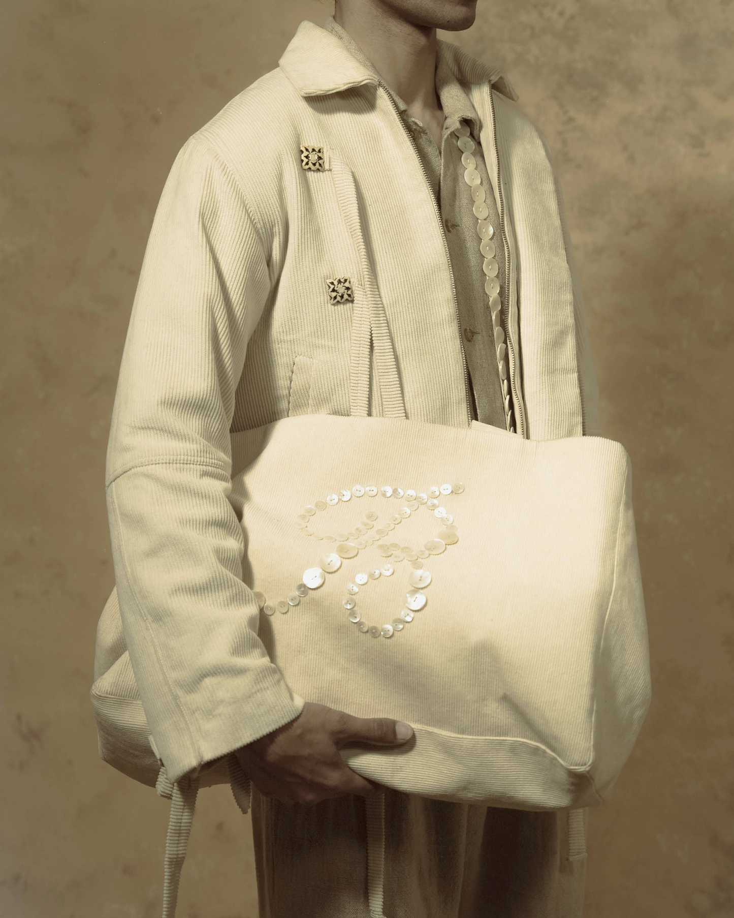 Ivory Tie-Up Jacket