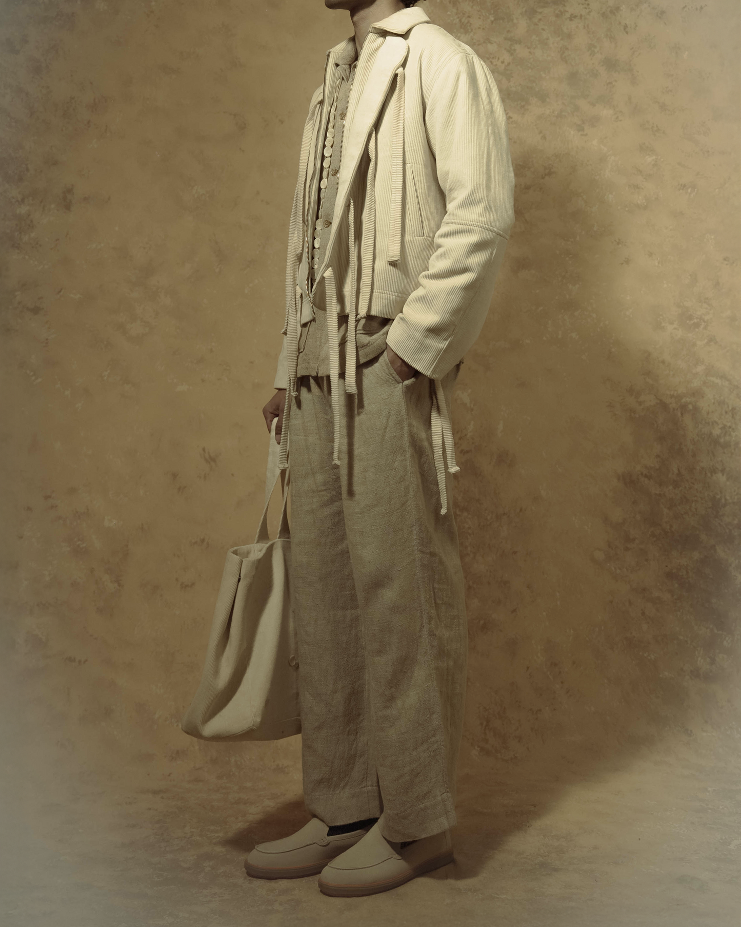 Ivory Tie-Up Jacket