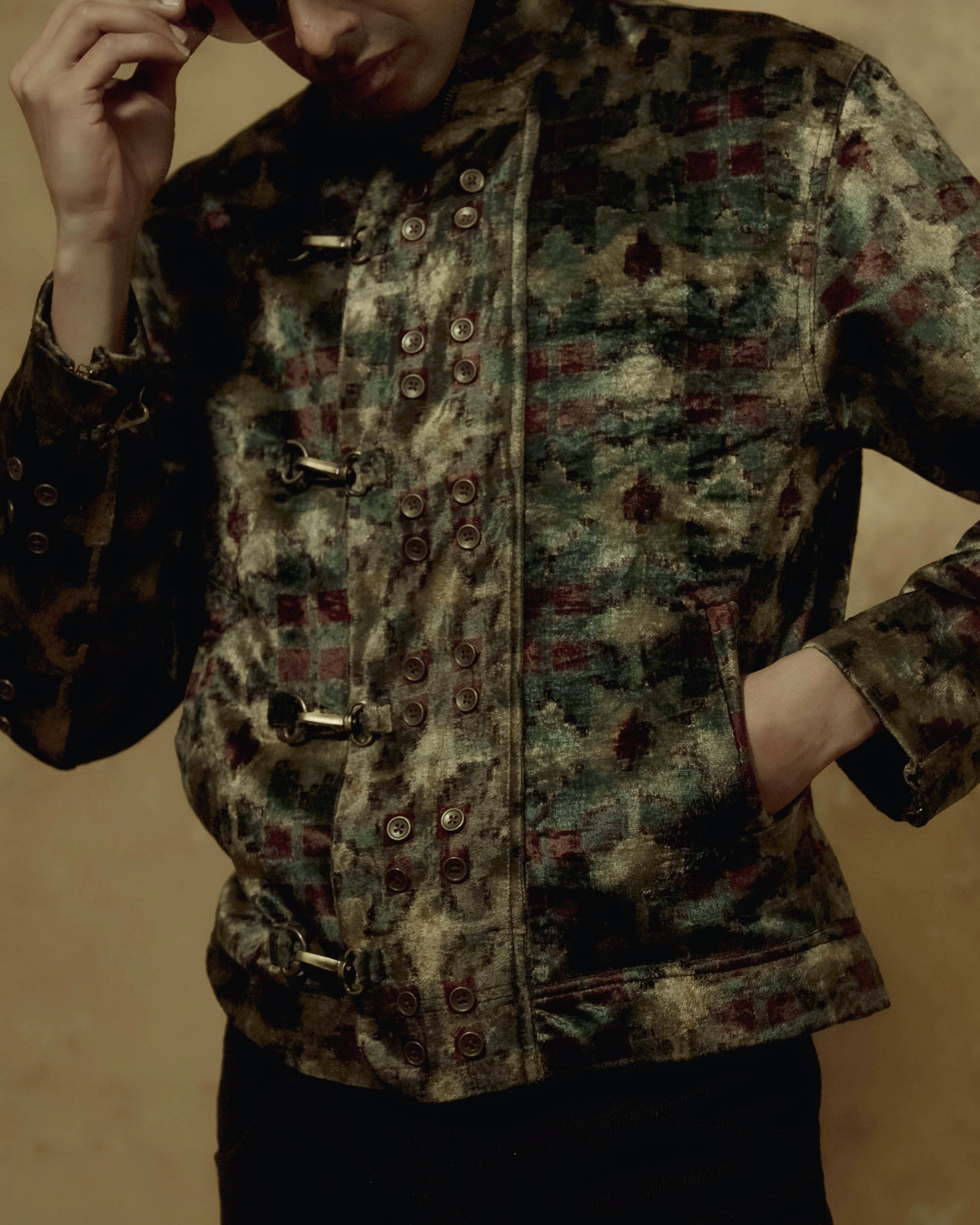 Button's Velvet Clasp Jacket