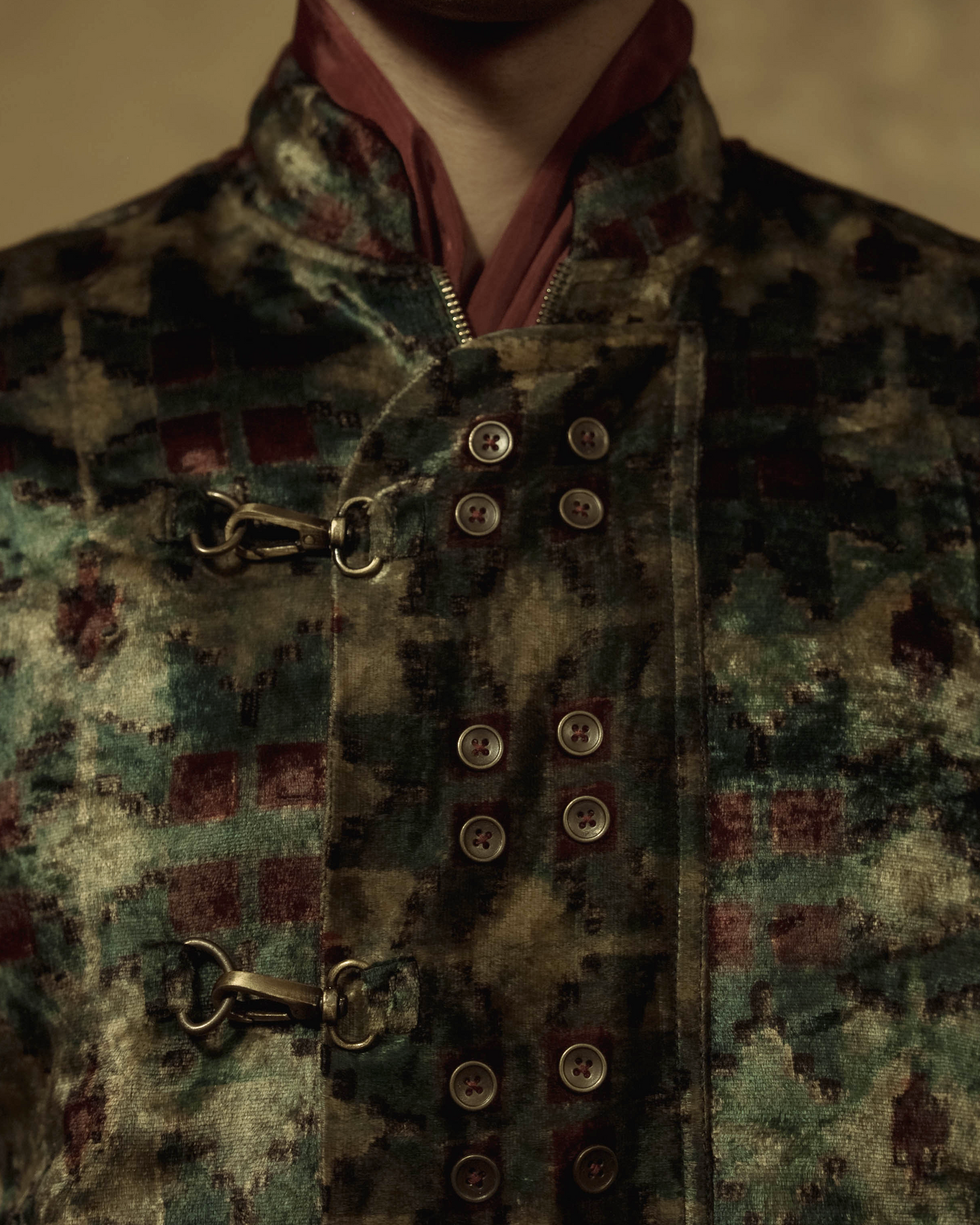 Button's Velvet Clasp Jacket