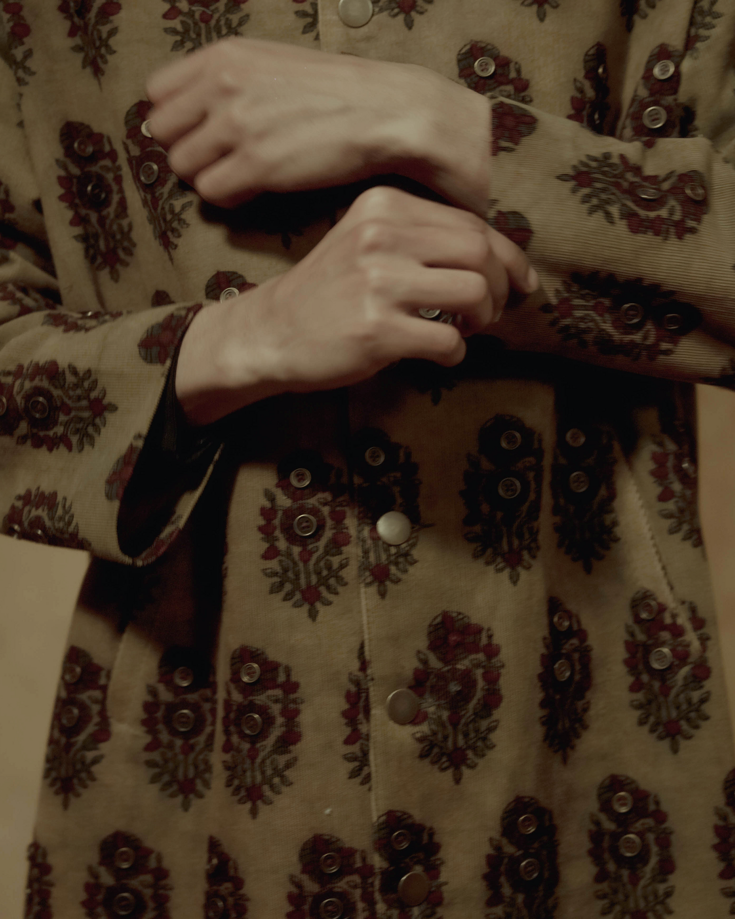 Buttons on Blocks Long Coat