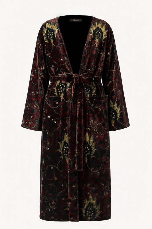 Vines of Chitz Smoking Robe